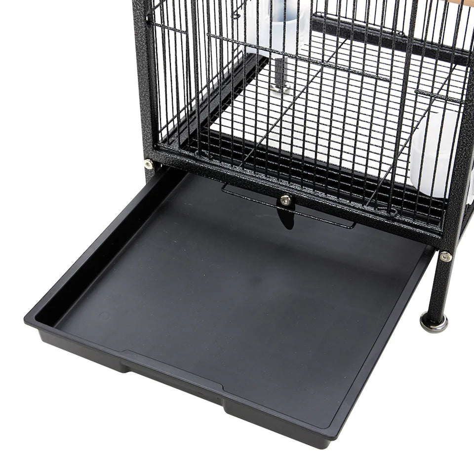 Fakhri Living and Home Portable Metal Pet Bird Cage 33x33x47cm