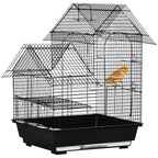 Fakhri Metal Bird Cage, With Plastic Perch, Swing Ring, Handle, 39 x 33 x 47cm