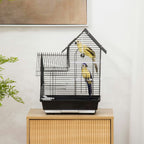 Fakhri Metal Bird Cage, With Plastic Perch, Swing Ring, Handle, 39 x 33 x 47cm