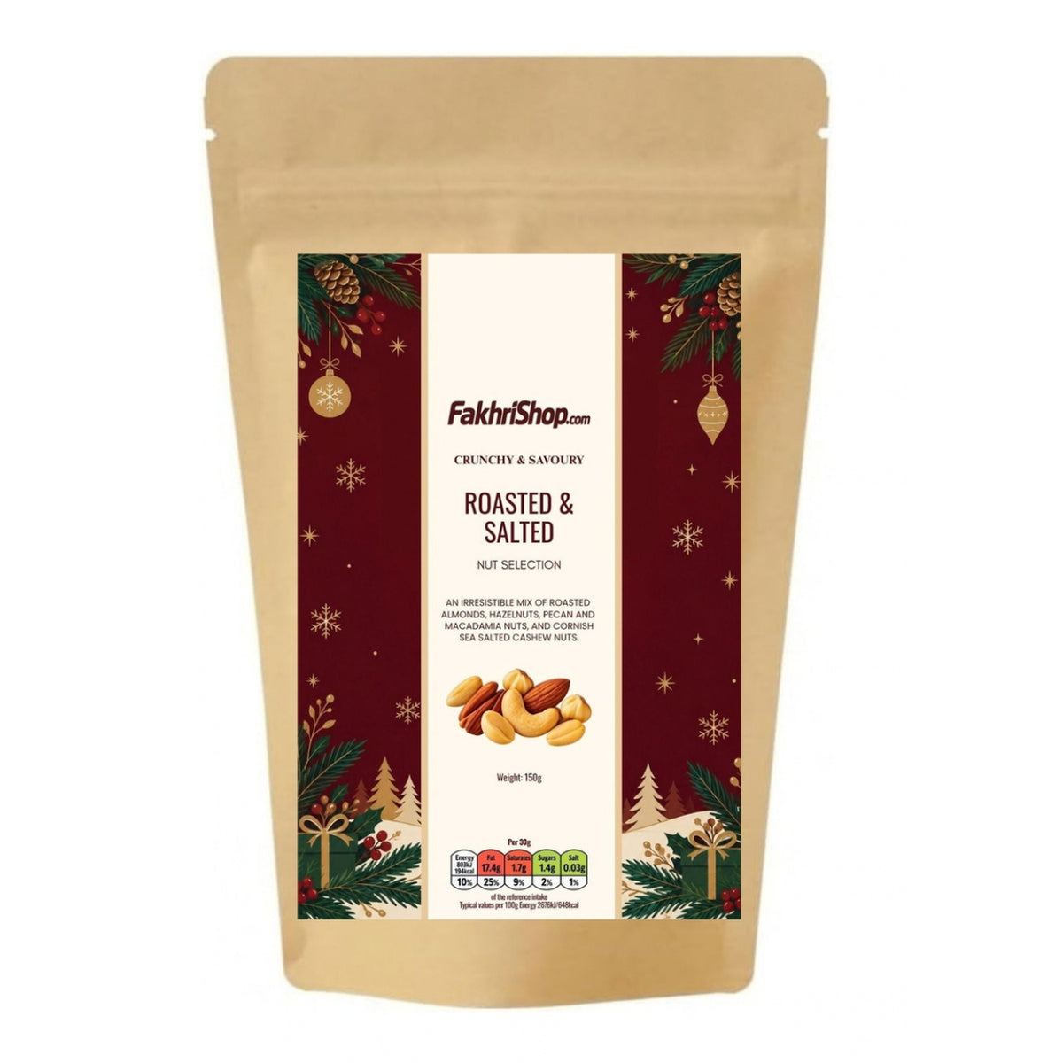 Fakhri Roasted & Salted Nut Selection 150g (Pack of 1)