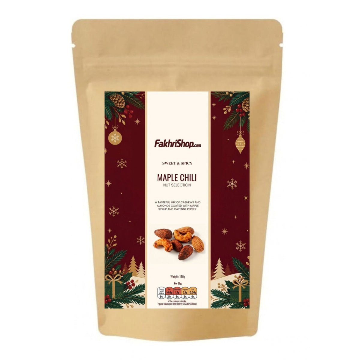 Fakhri Sweet Maple Chilli Nut Selection 150g (Pack of 1)