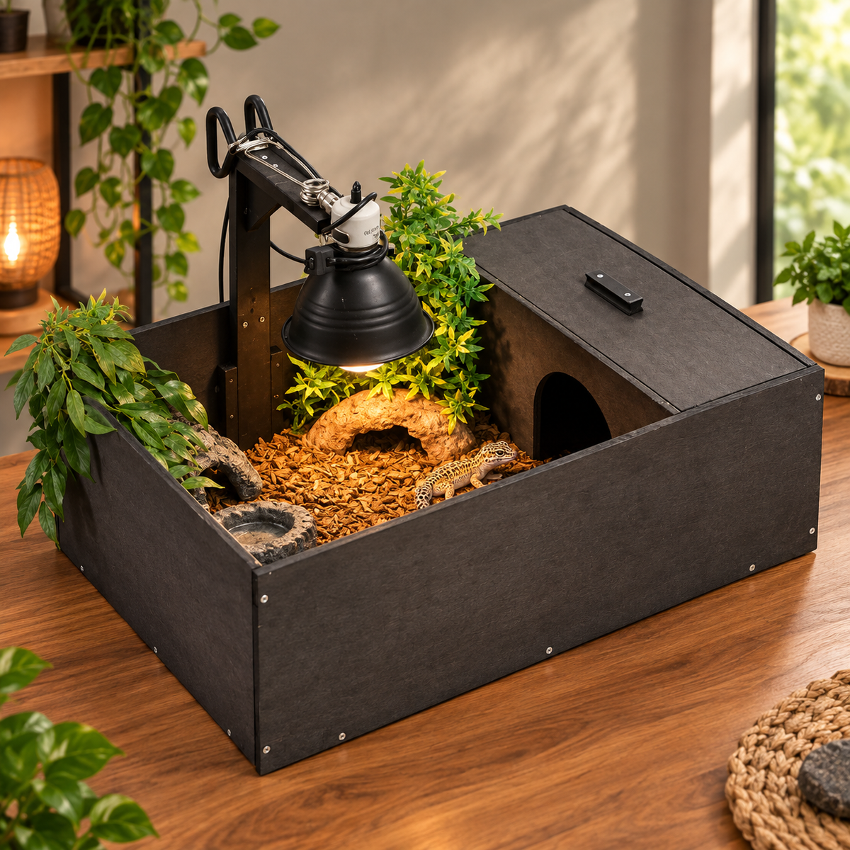 Fakhri Tortoise Enclosure Black 64x41cm