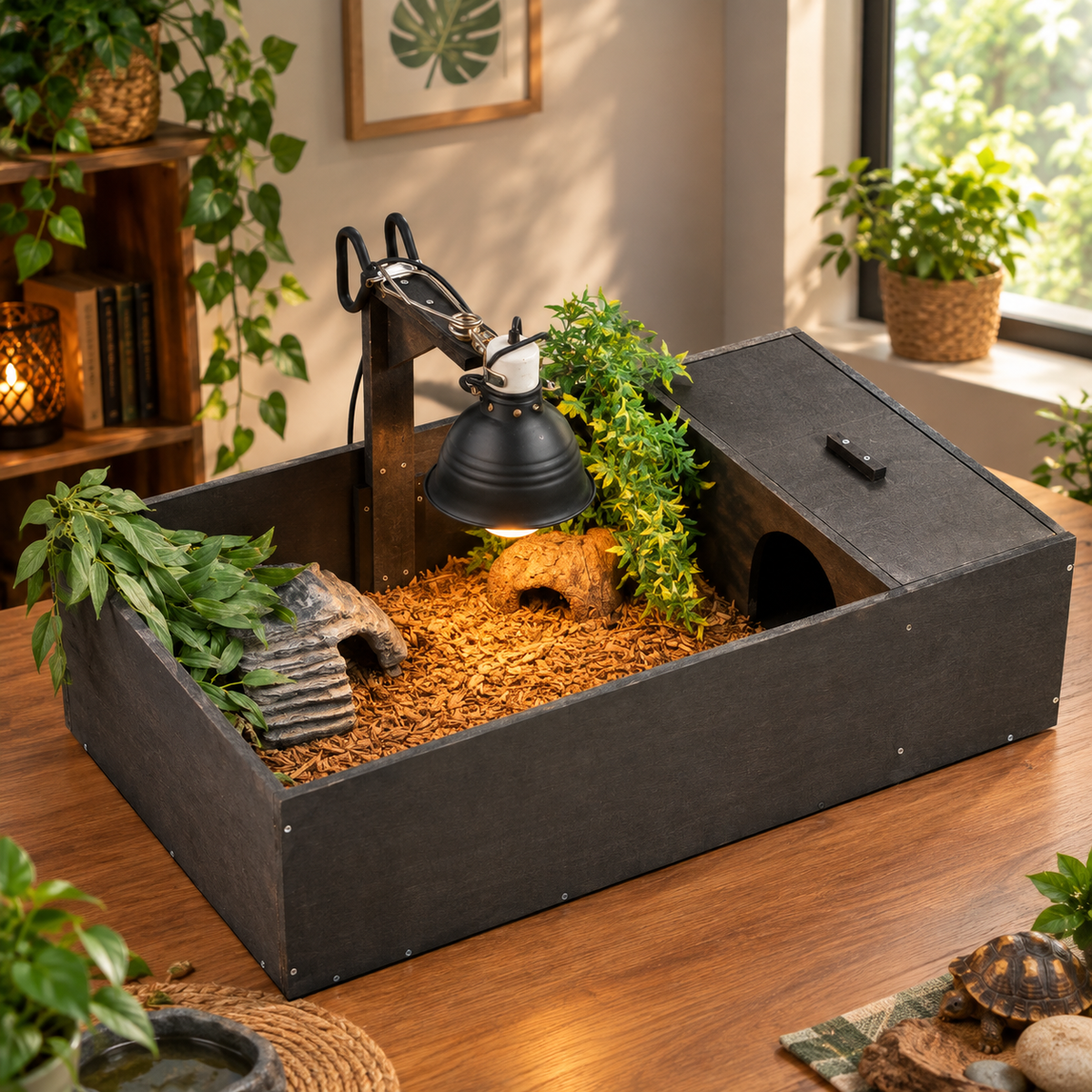 Fakhri Tortoise Enclosure Black 82x41cm