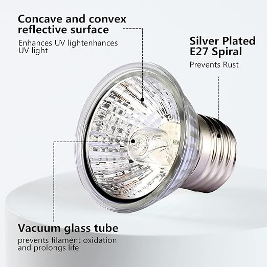 Fakhri UVA UVB Lamp Bulbs for Tortoises 50W (Pack of 4)