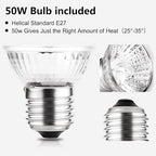 Fakhri UVA UVB Lamp Bulbs for Tortoises 50W (Pack of 4)