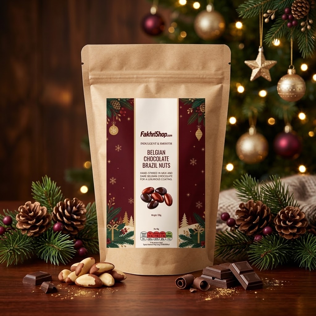 Fakhri Belgian Chocolate Brazil Nut Selection 150g (Pack of 1)