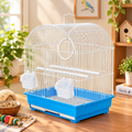 Fakhri Curved Bird Travel Cage Blue 34x28x43cm