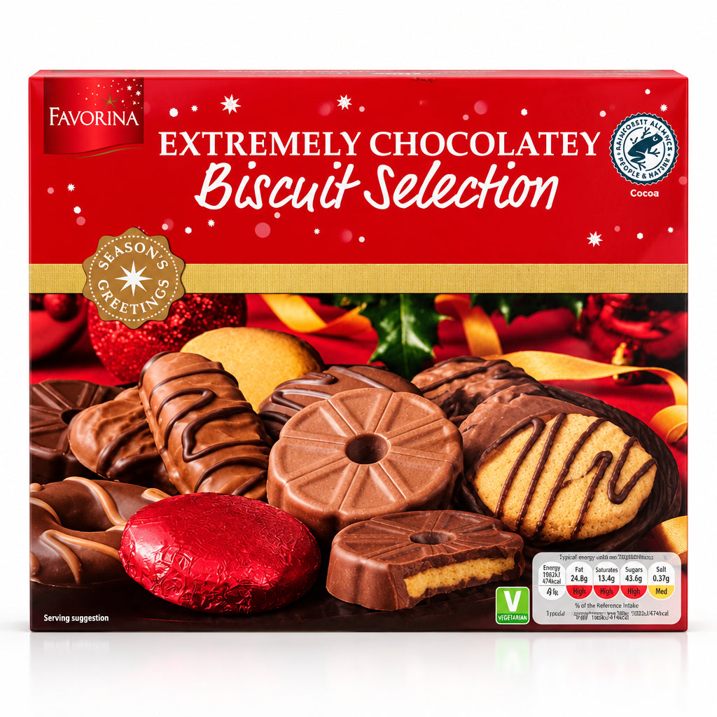 Favorina Extremely Chocolatey Biscuit Selection 400g (Pack of 1)