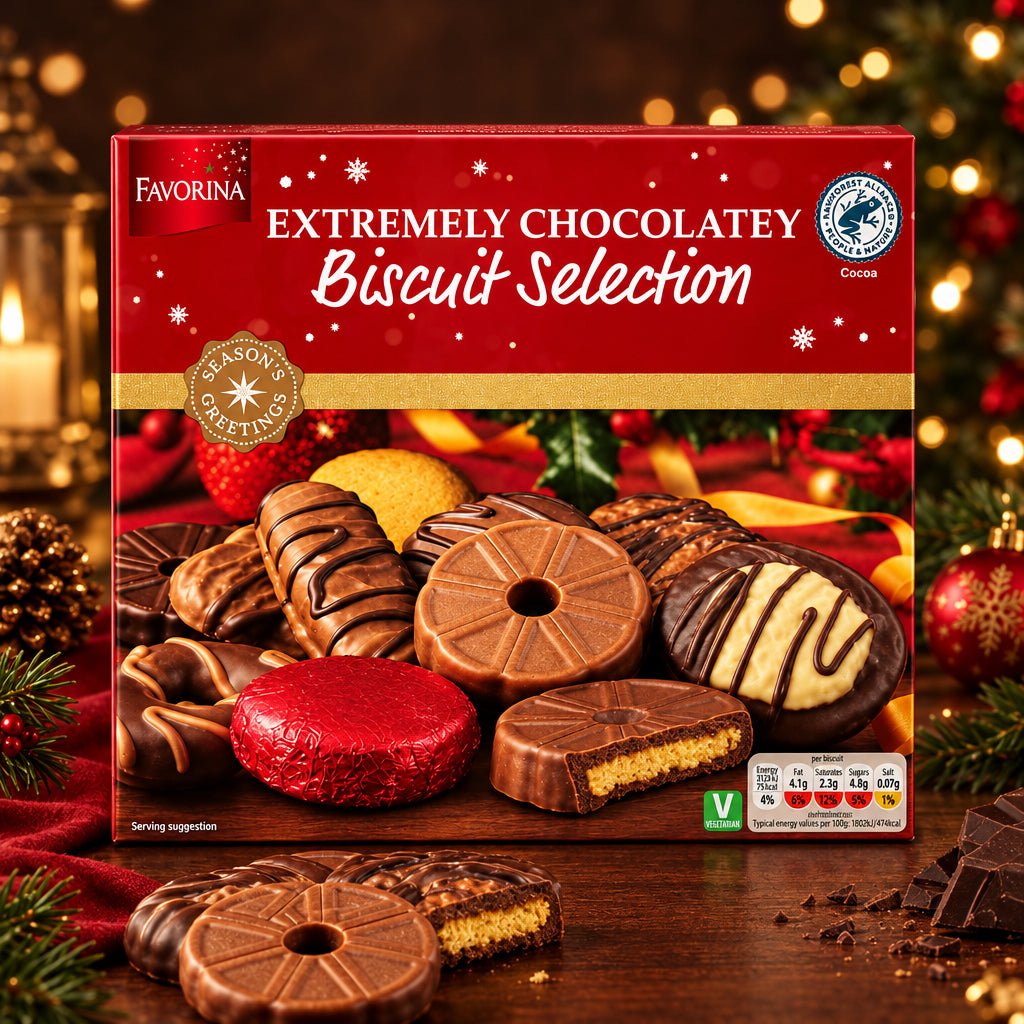 Favorina Extremely Chocolatey Biscuit Selection 400g (Pack of 1)