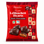 Favorina Lebkuchen Hearts Dark Chocolate 300g (Pack of 1)