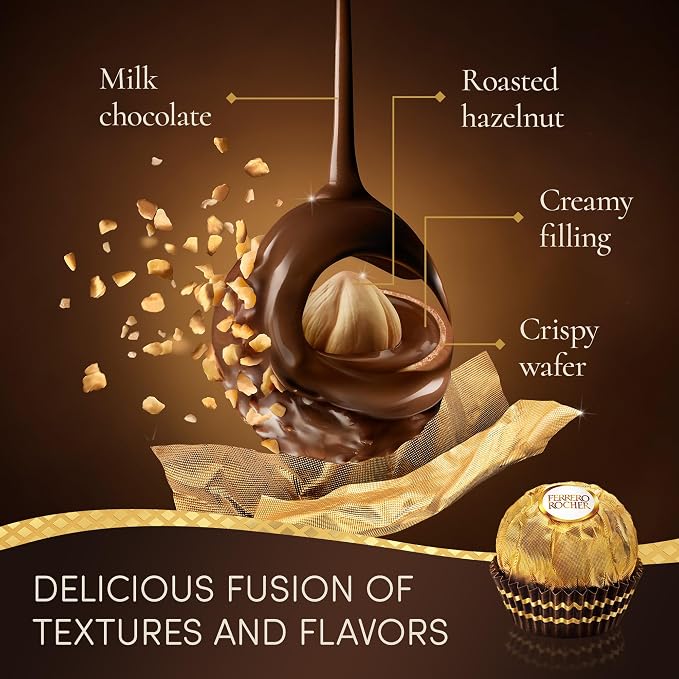 Ferrero Rocher Boxed Chocolates 42 Pieces 525G (Pack of 1)