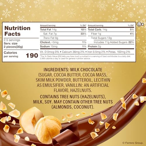 Ferrero Rocher Santa Milk Chocolate with Crunchy Hazelnut Pieces, 70g (Pack of 1)