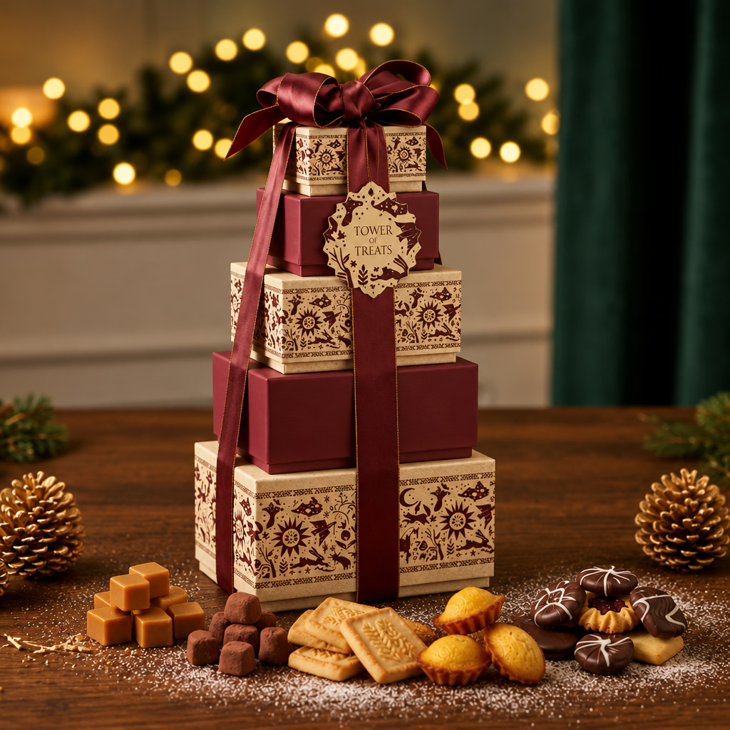 Luxury Christmas Tower of Treats 1.6kg – Premium Gift Selection