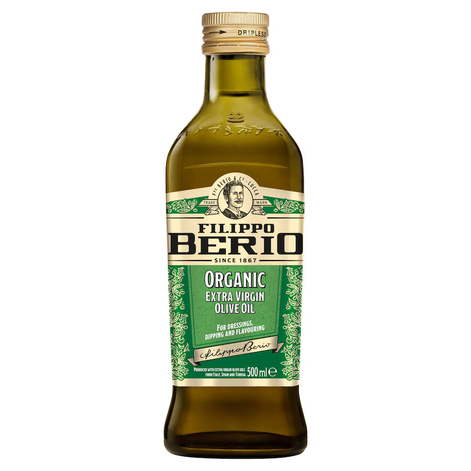 Filippo Berio Organic Extra Virgin Olive Oil 500Ml (Pack of 1)