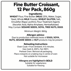 Fine Butter Croissant 12 Per Pack