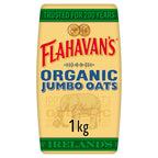 Flahavan's Irish Organic Jumbo Oats 1Kg (Pack of 1)