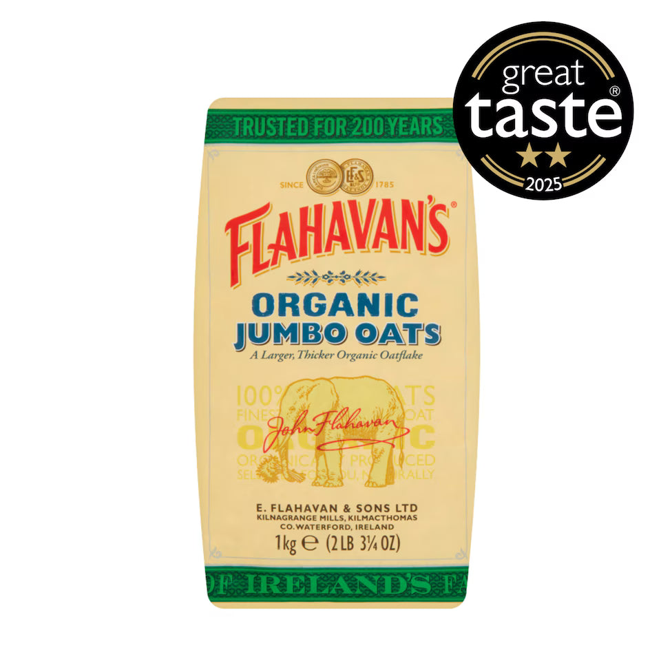 Flahavan's Irish Organic Jumbo Oats 1Kg (Pack of 1)