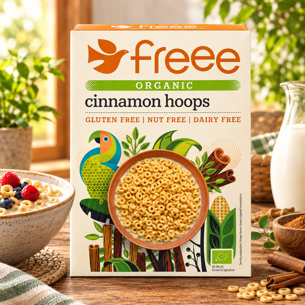 Freee Gluten Free Organic Vegan Cinnamon Hoops 300g (Pack of 1)