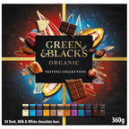 GREEN & BLACK'S Organic Dark, Milk & White Collection 24X15g (Pack of 1)
