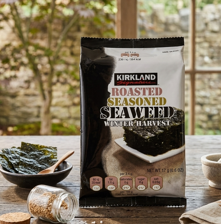 Kirkland Signature Roasted Seasoned Seaweed, 10 x 17g