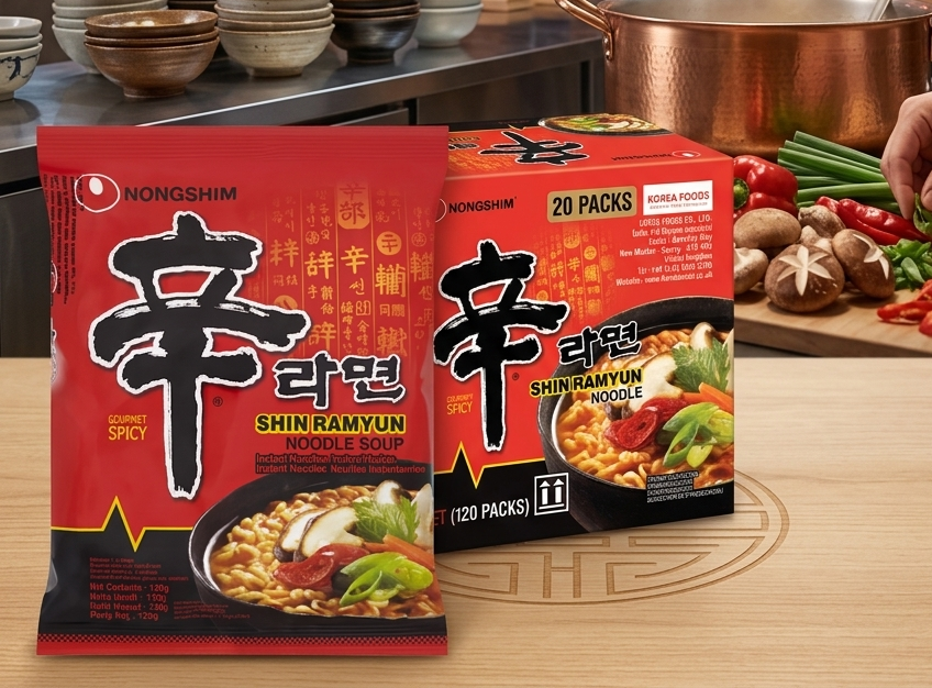 Nongshim Spicy Shin Ramyun Noodles, 20 x 120g