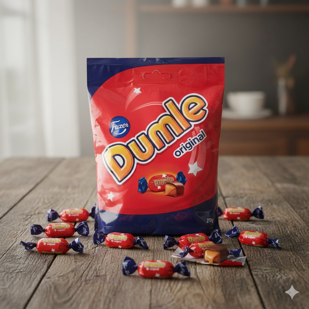 DUMLE Chocolate Covered Toffees 270g – Soft Chewy Chocolate Sweets
