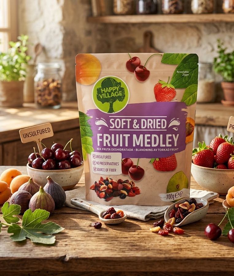 Happy Village Soft & Dried Fruit Medley, 700G
