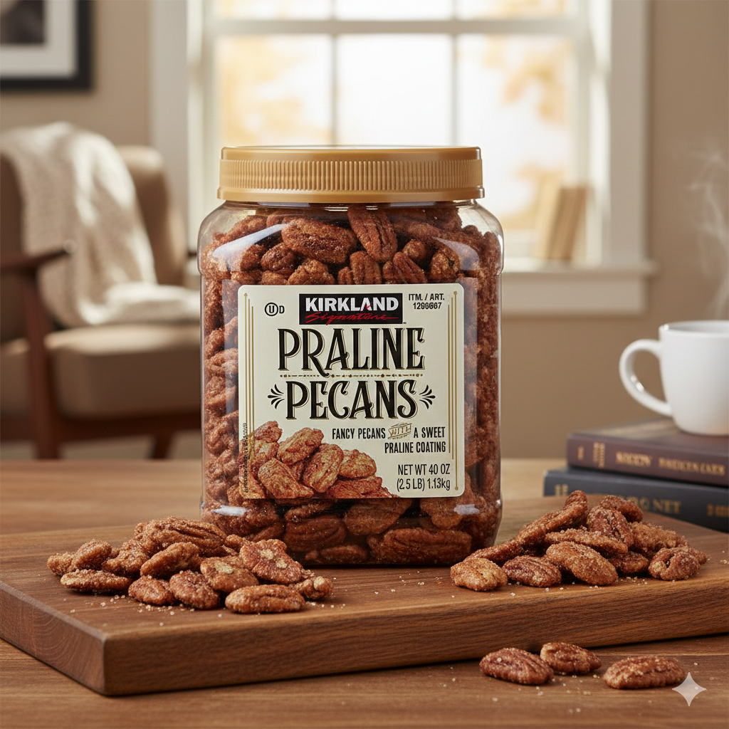 Kirkland Signature Praline Pecans – Fancy Pecans with Sweet Praline Coating, 1.13 kg