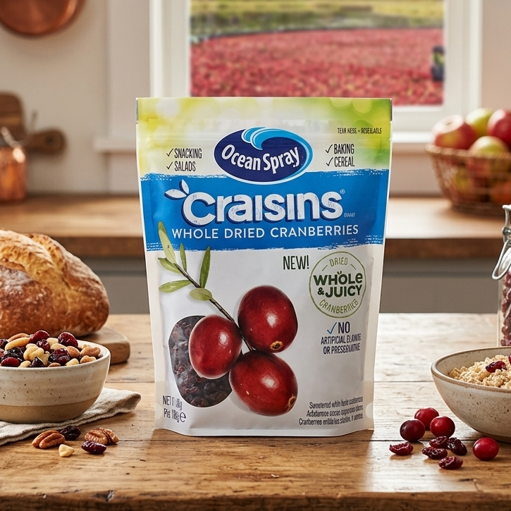 Ocean Spray Craisins Whole Dried Cranberries, 1.36kg