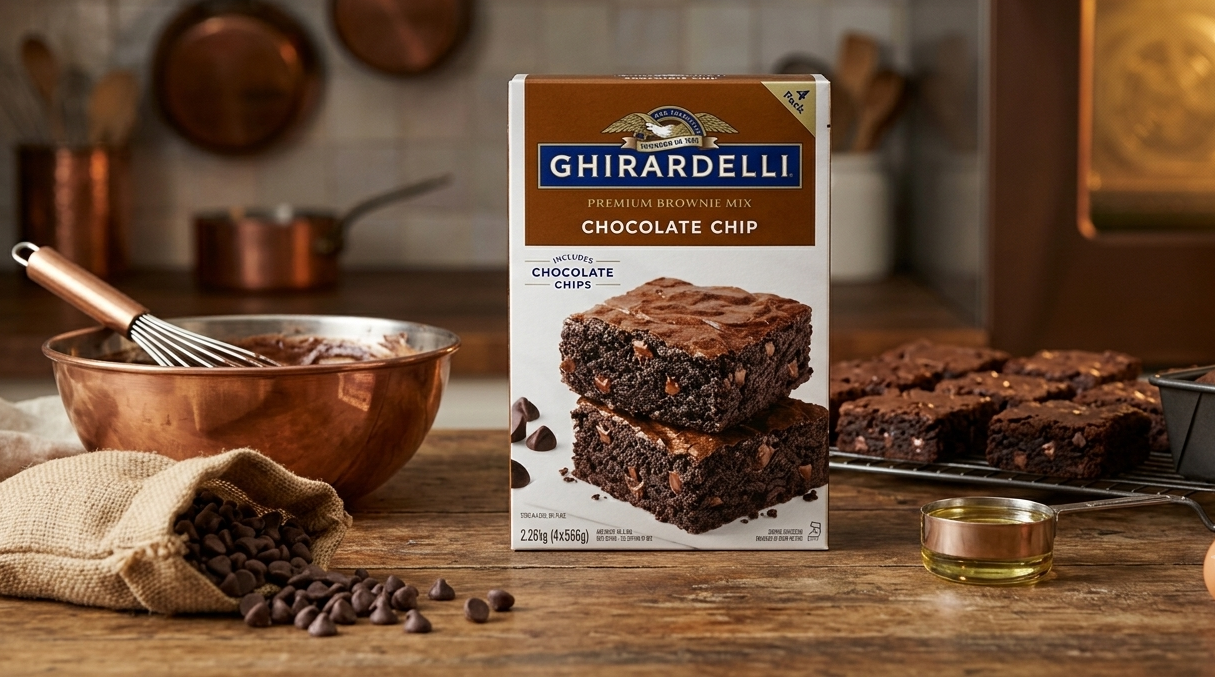 Ghirardelli Chocolate Chip Brownie Mix, 4 x 566g