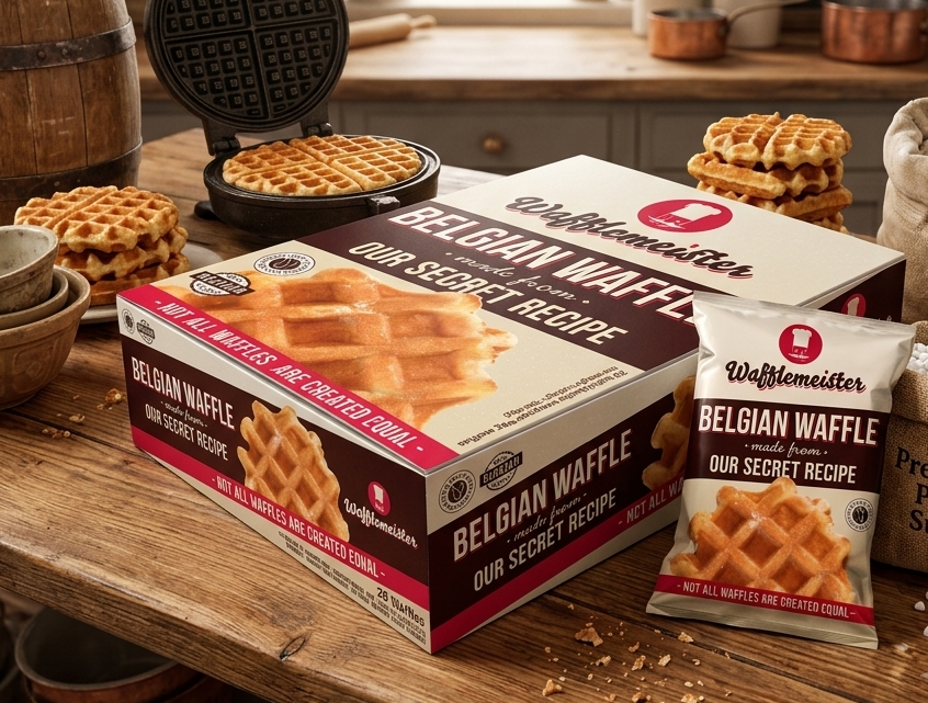 Wafflemeister Belgian Waffles, 28 x 90g
