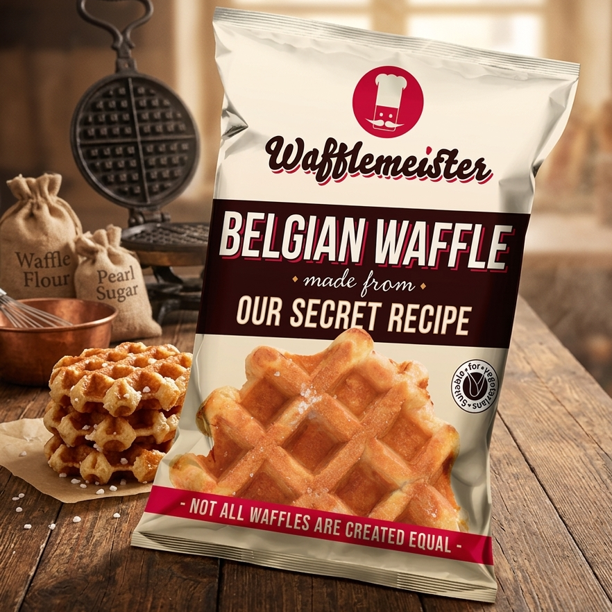 Wafflemeister Belgian Waffles, 28 x 90g