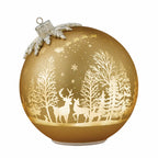 Glass Rotating Balls Assortment- Set of 2 (Gold)