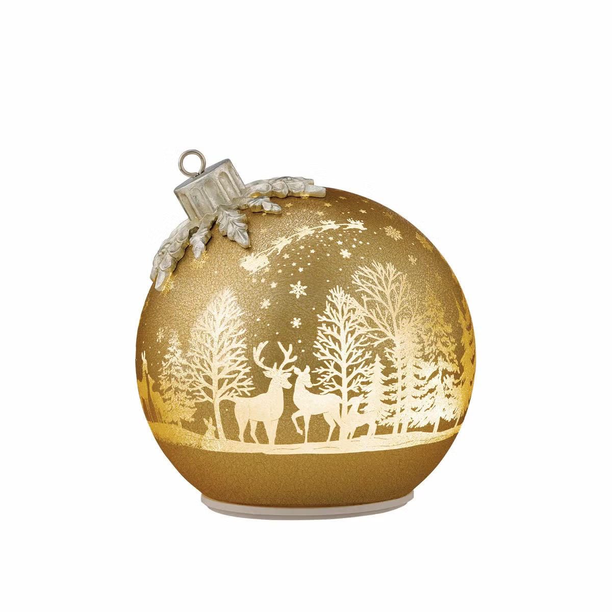 Glass Rotating Balls Assortment- Set of 2 (Gold)