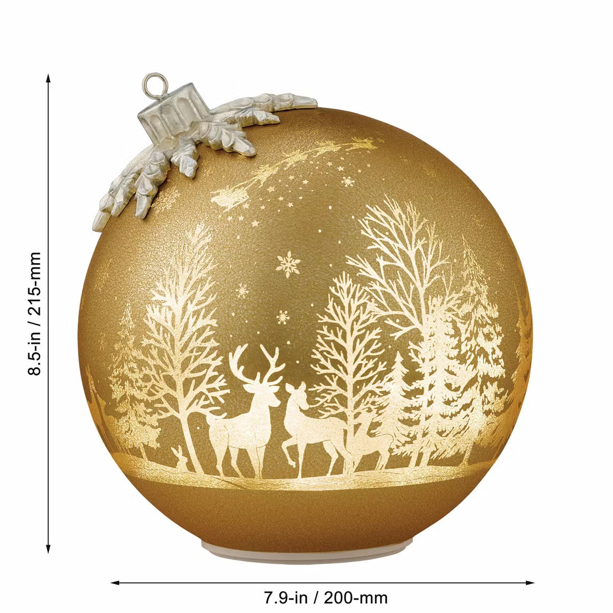 Glass Rotating Balls Assortment- Set of 2 (Gold)