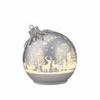Glass Rotating Balls Assortment- Set of 2 (Silver)