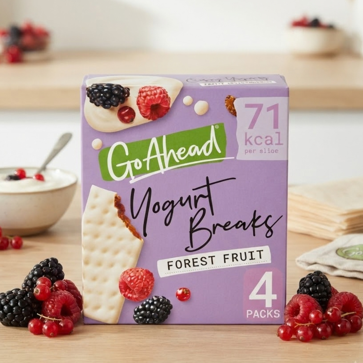 Go Ahead Yogurt Breaks 4 x 35.5g Forest Fruit Multipack Snack Bars