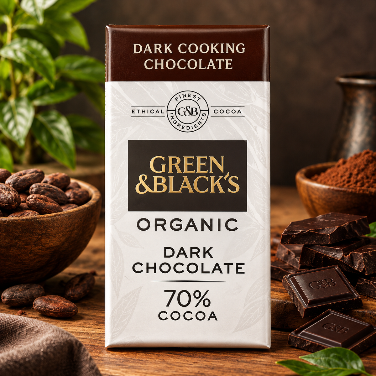 Green & Black Organic Cooking Chocolate 150G (Pack of 1)