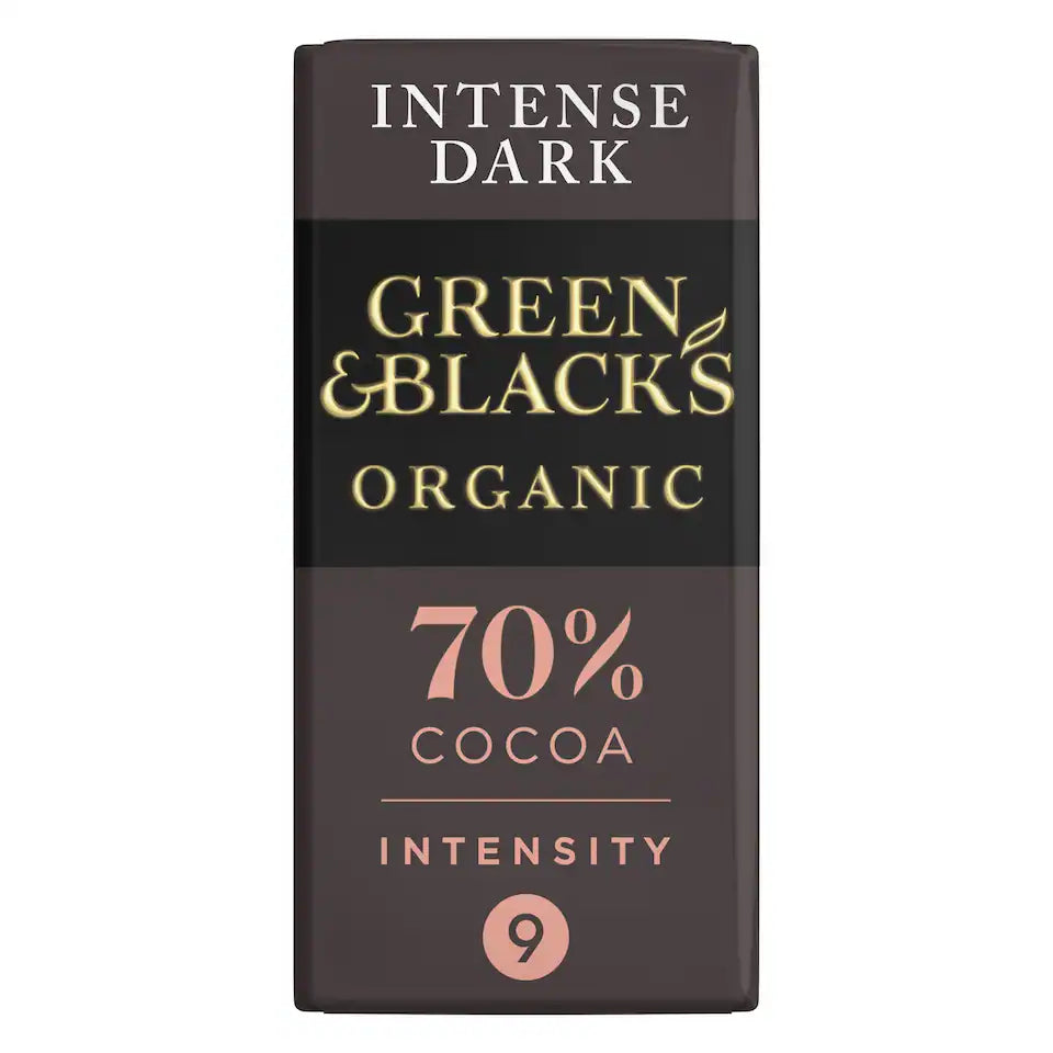 Green & Black's Organic 70% Dark Chocolate Bar 90g (Pack of 1)