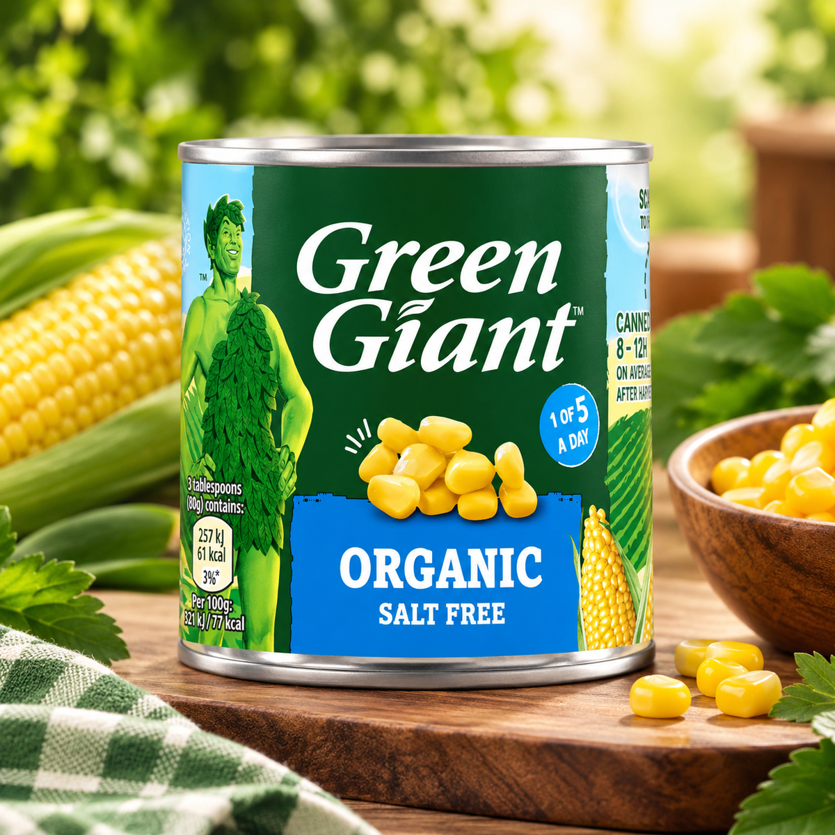 Green Giant Organic Salt Free Sweetcorn 160G (Pack of 1)