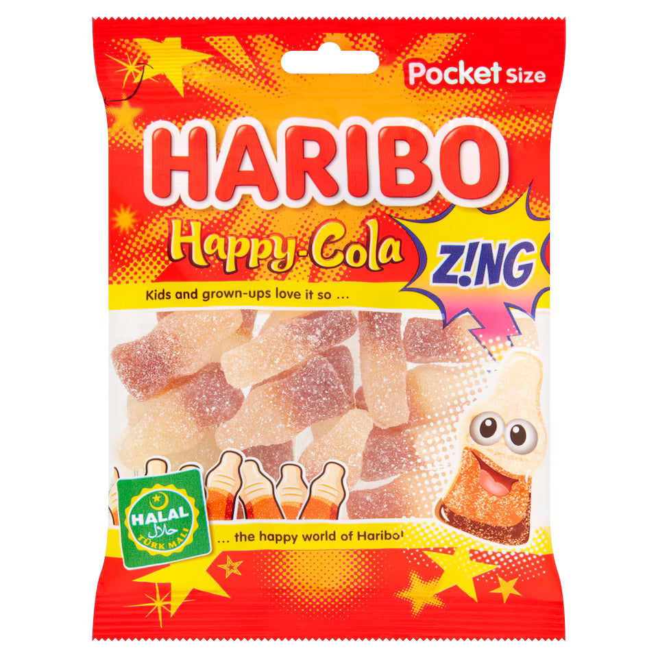 Haribo Halal Happy Cola Zing 100G (Pack of 1)