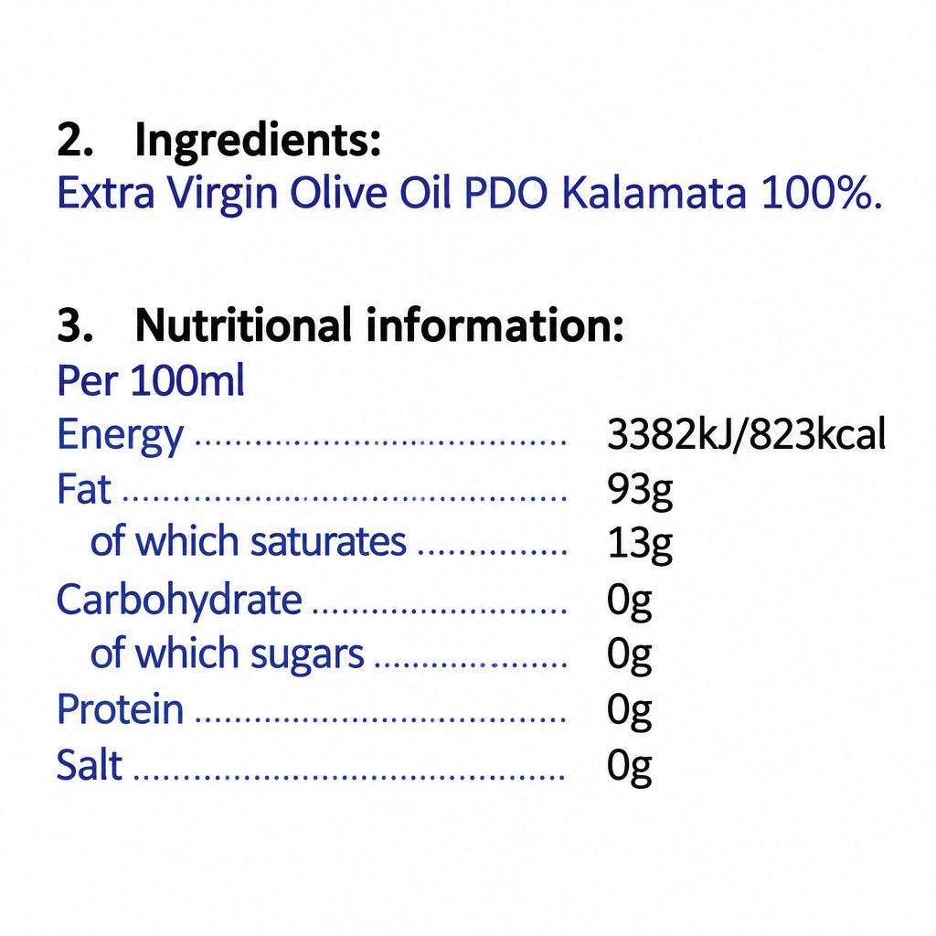 ILIADA Greek Classic Kalamata PDO Extra Virgin Olive Oil, 1L