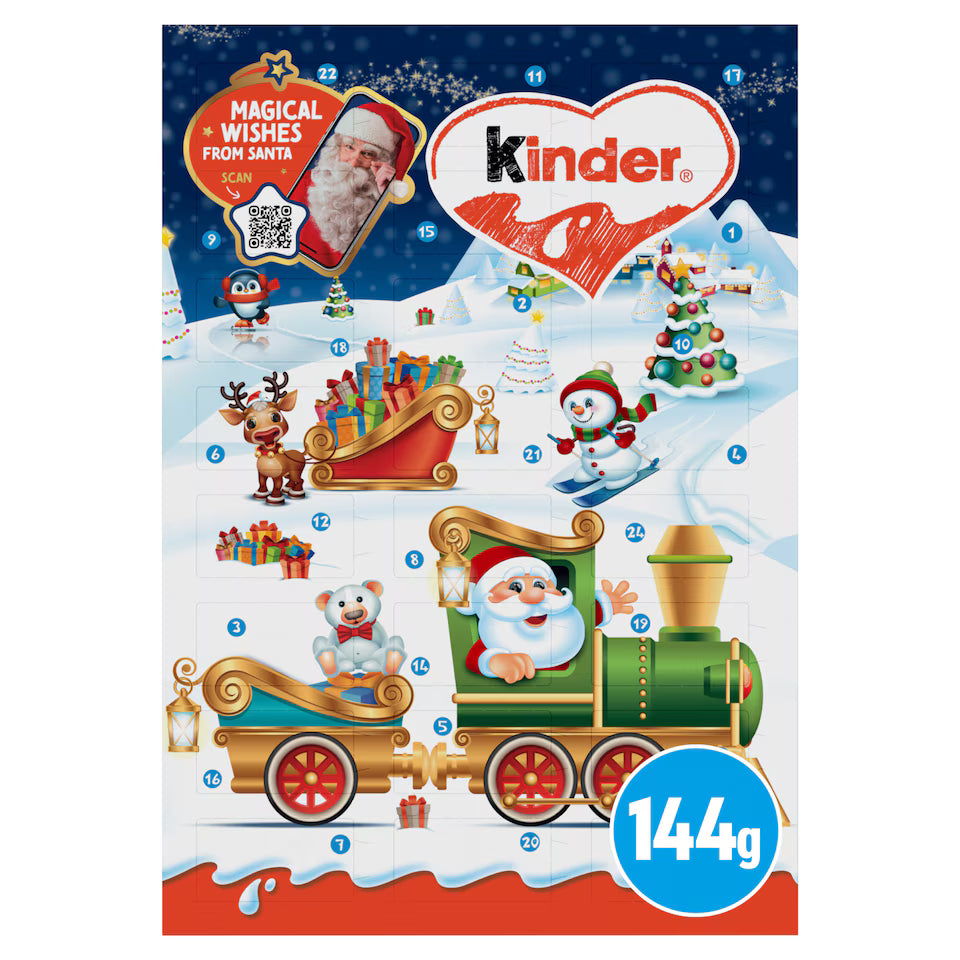 Kinder Chocolate Advent Calendar 144G (Pack of 1)