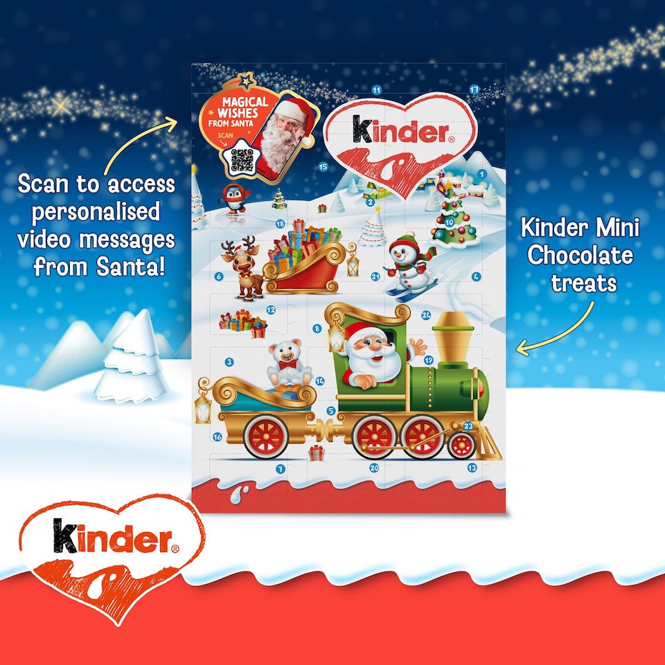 Kinder Chocolate Advent Calendar 144G (Pack of 1)
