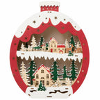 Light Up Wooden Holiday Star Styled Icons-Set Of 2