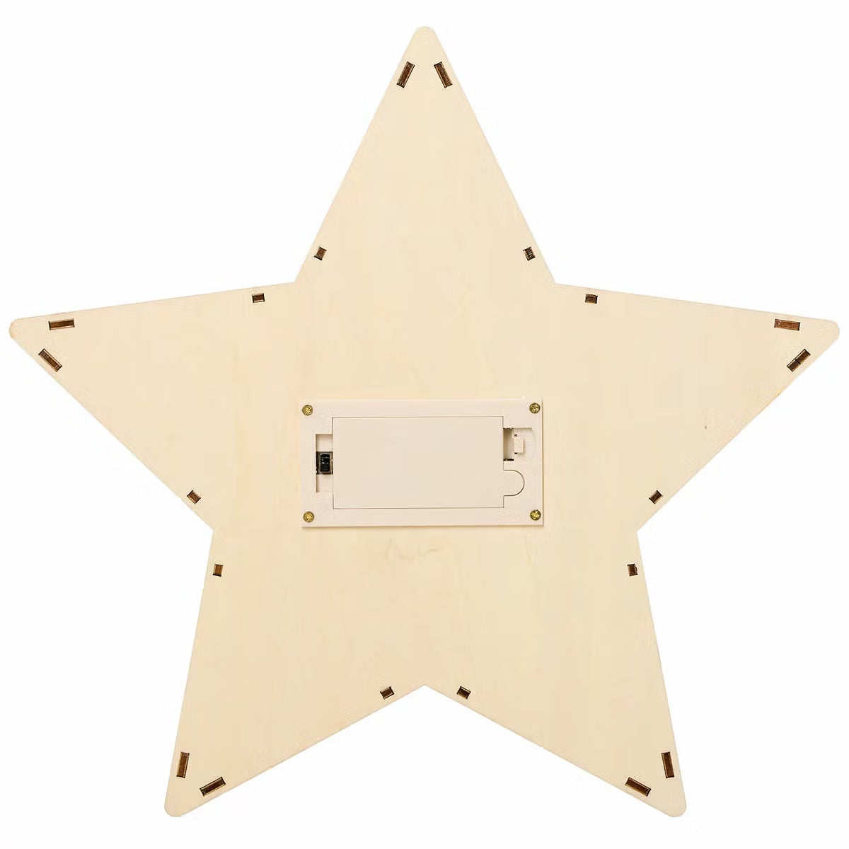 Light Up Wooden Holiday Star Styled Icons-Set Of 2