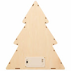 Light Up Wooden Holiday icons Tree & Snowflake-Set Of 2