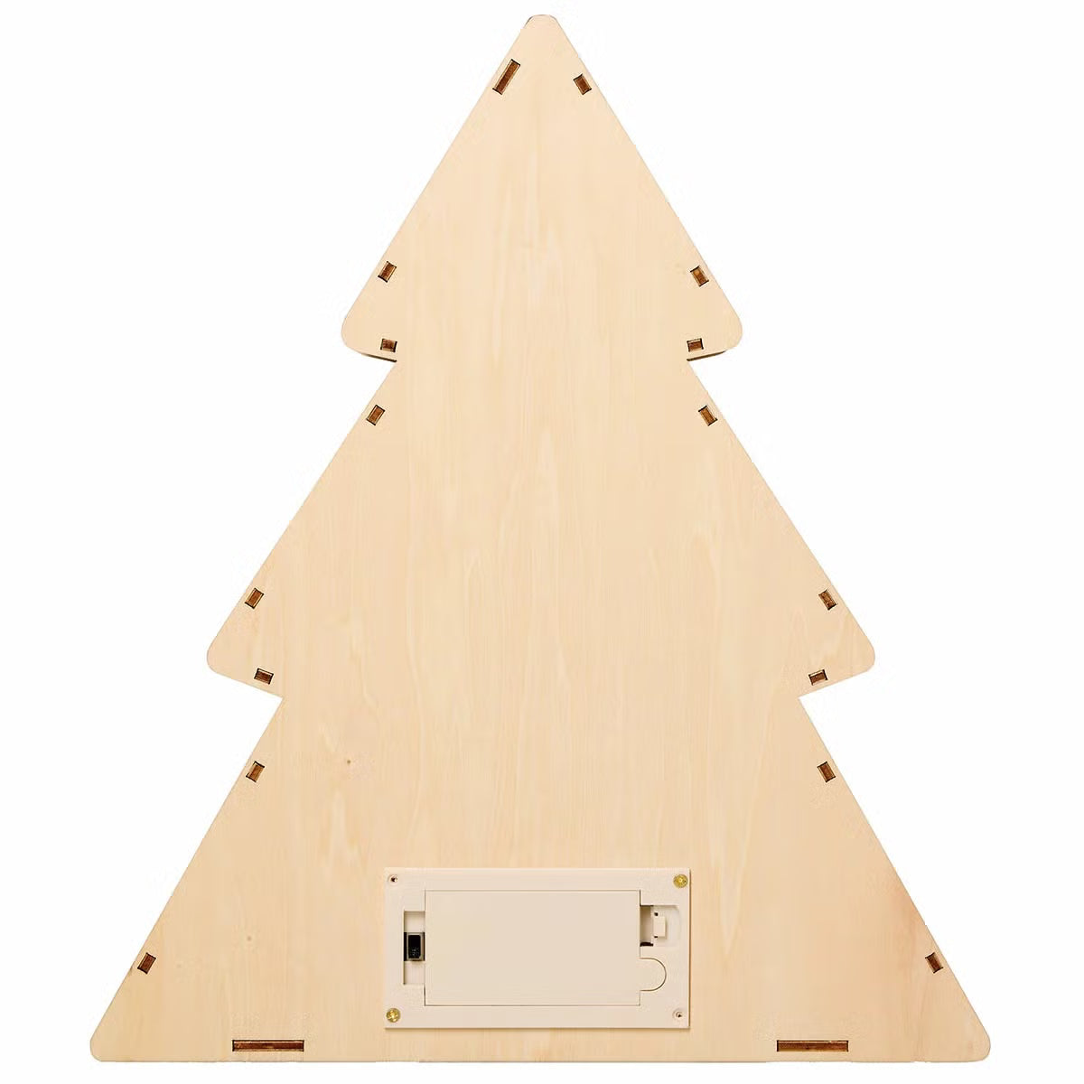 Light Up Wooden Holiday icons Tree & Snowflake-Set Of 2