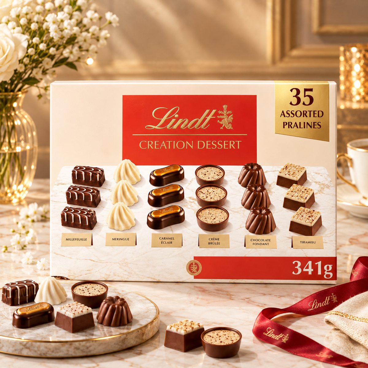 Lindt Creations Dessert Assorted Chocolate Box 341G (Pack of 1)