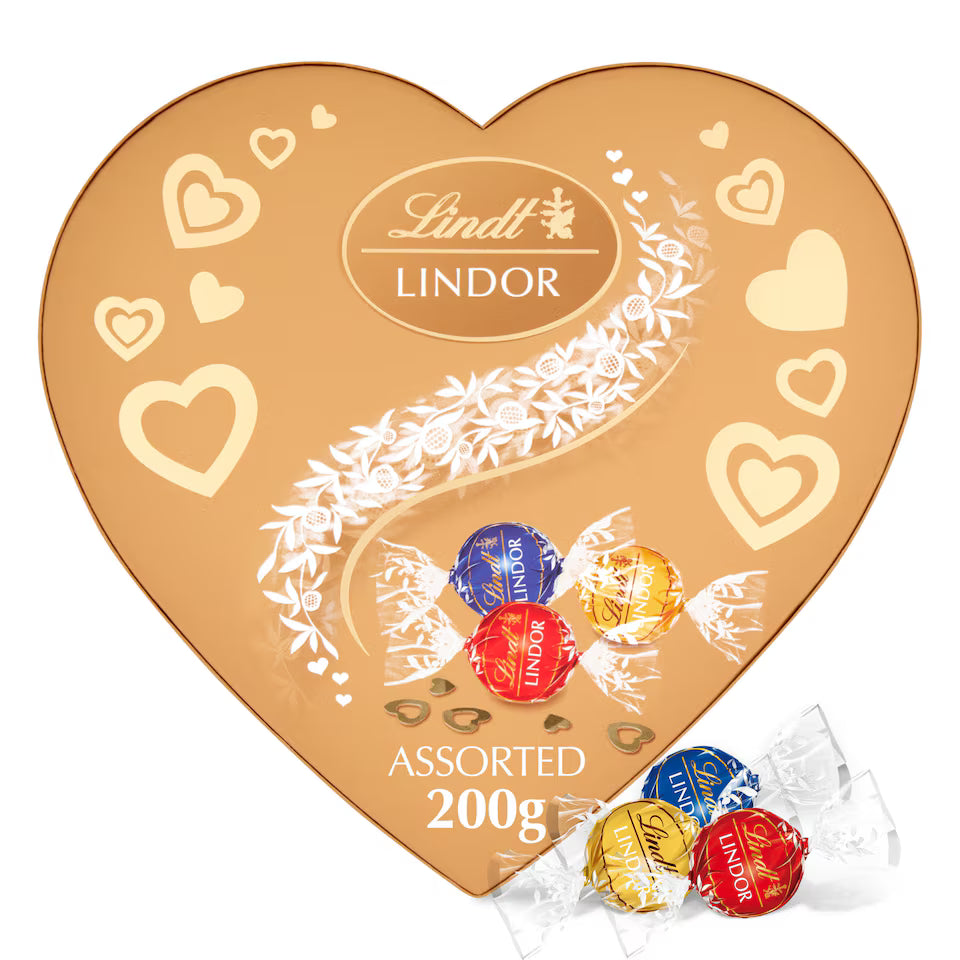 Lindt Lindor Assorted Chocolate Truffels Heart 200G (Pack of 1)